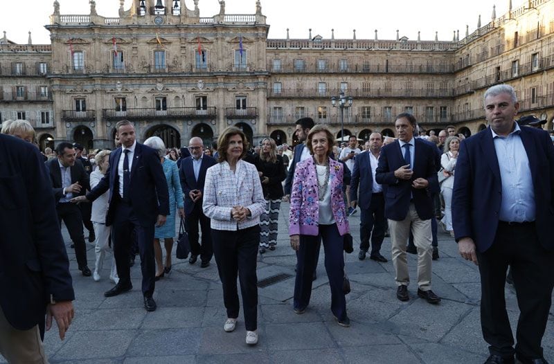 La reina Sofía y la reina Silvia de Suecia en Salamanca