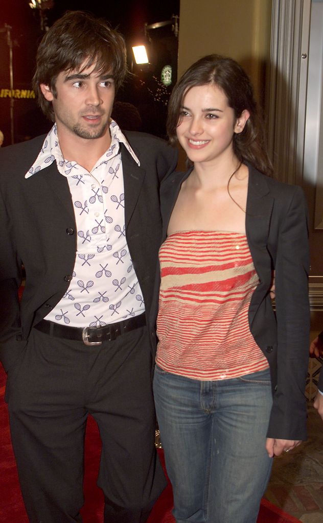 Colin Farrell con su primera mujer, Amelia Warner, en el estreno de 'Castaway', en julio de 2000