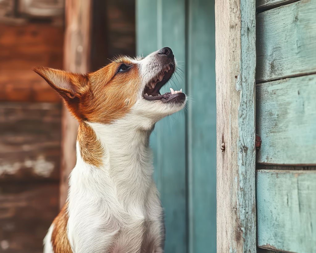 Perro aullando