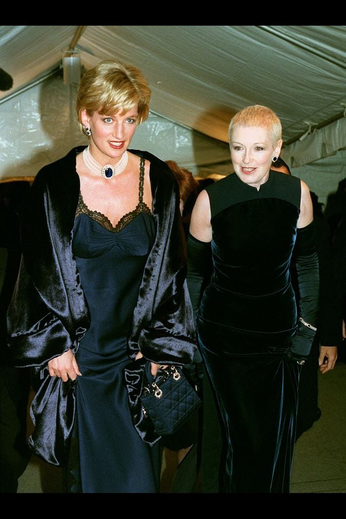 Diana de Gales con su amiga, la editora Liz Tilberis