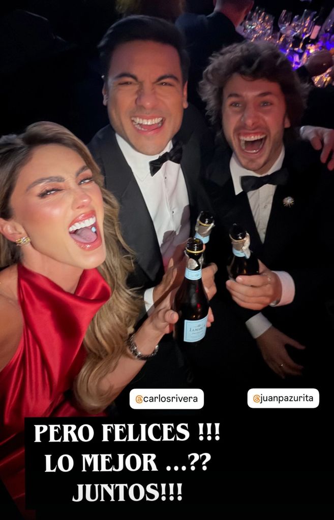 Anahí, Carlos Rivera y Juanpa Zurita en los International Emmy Awards