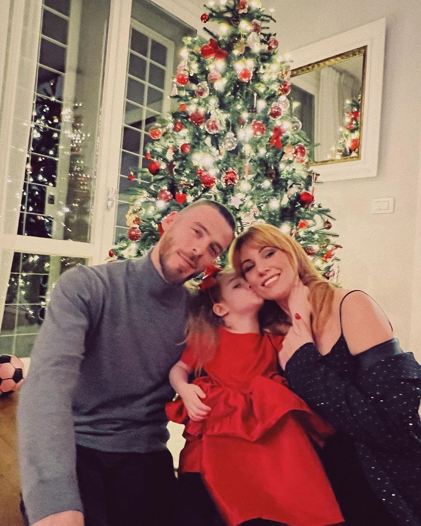 Edurne y David de Gea con su hija