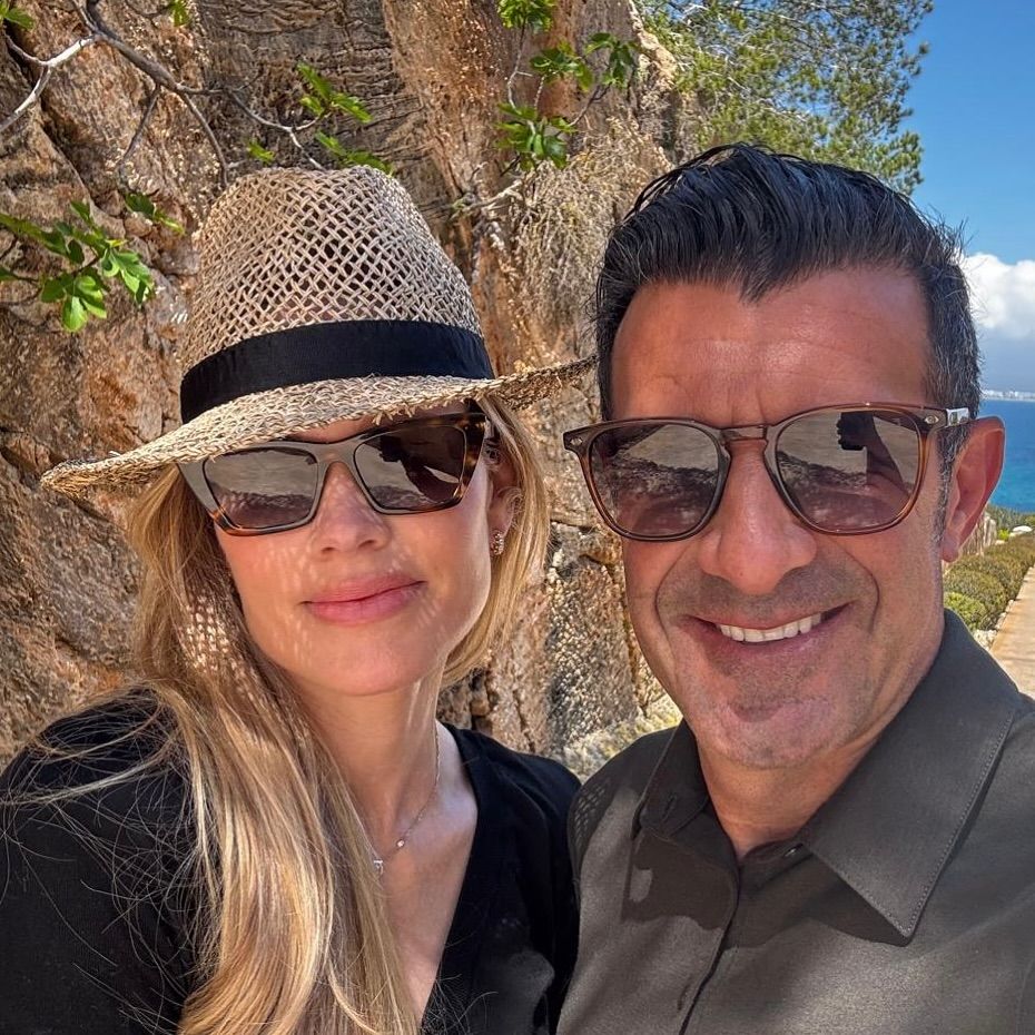 Helen Svedin y Luis Figo, en la imagen que compartían este domingo