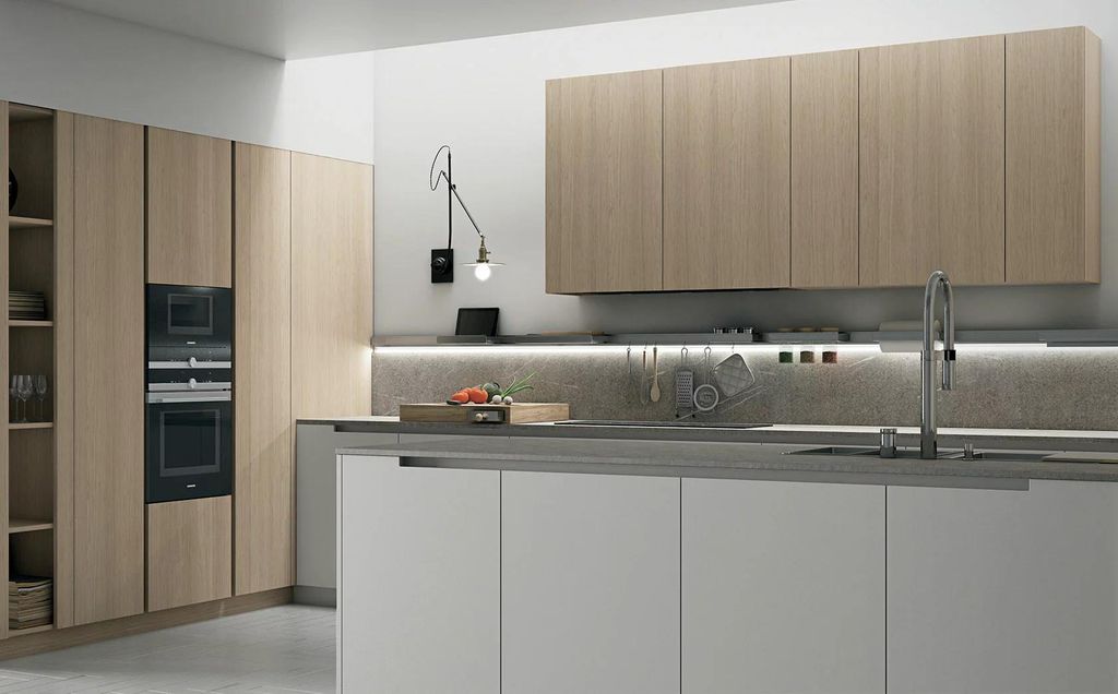 Cocina con madera