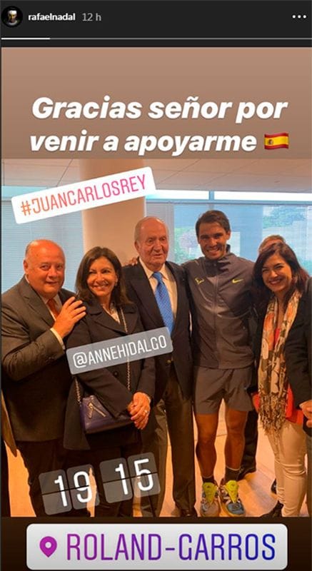 Rafa Nadal agradece apoyo a Don Juan Carlos I