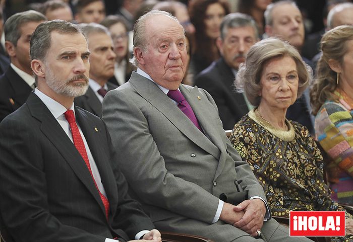 Felipe VI, rey Juan Carlos y reina Sofía
