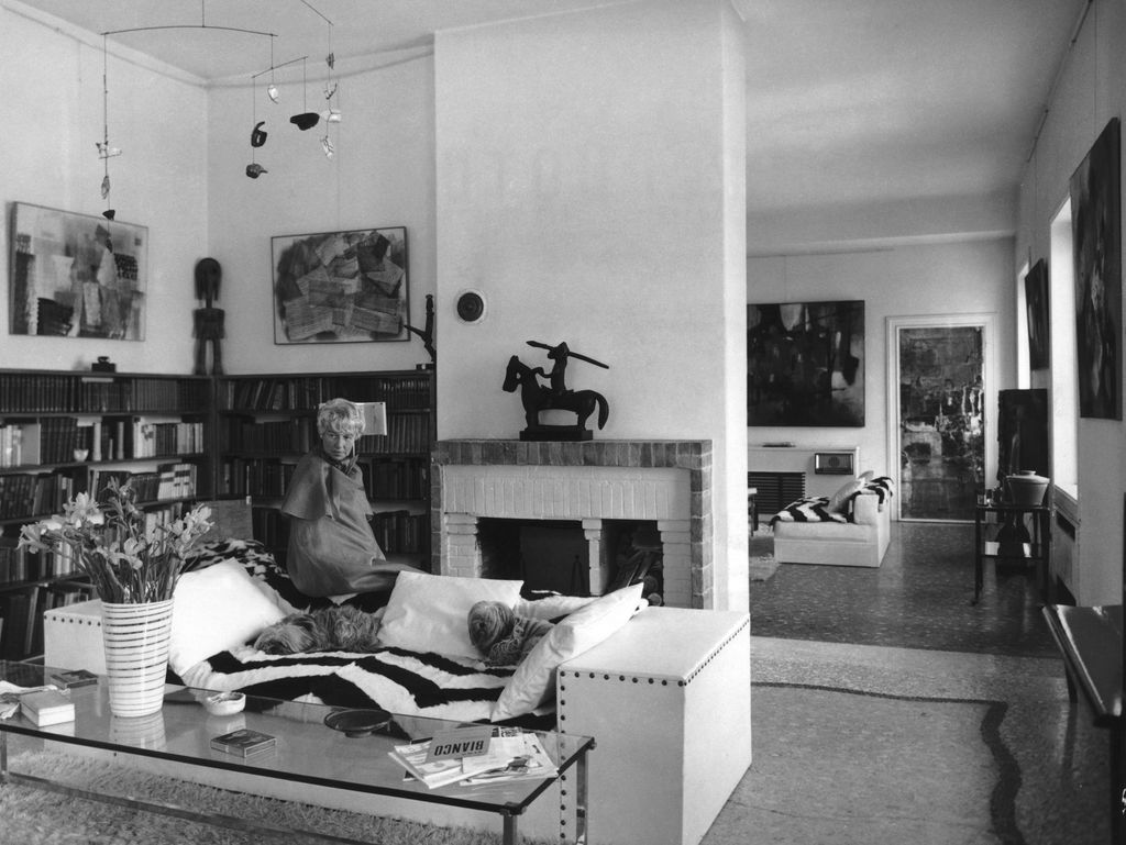 Peggy Guggenheim en su hogar veneciano
