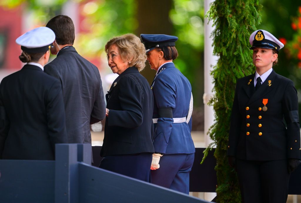 La reina Sofía en el funeral del rey Harald de Noruega