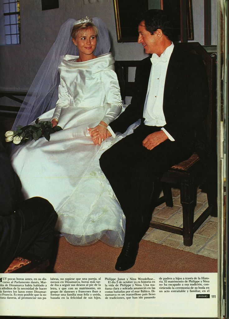 Boda de Philippe Junot con Nina Wendelboe-Larsen en ¡HOLA! 1987