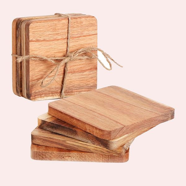 COM-FOUR® 8X Posavasos de Madera
