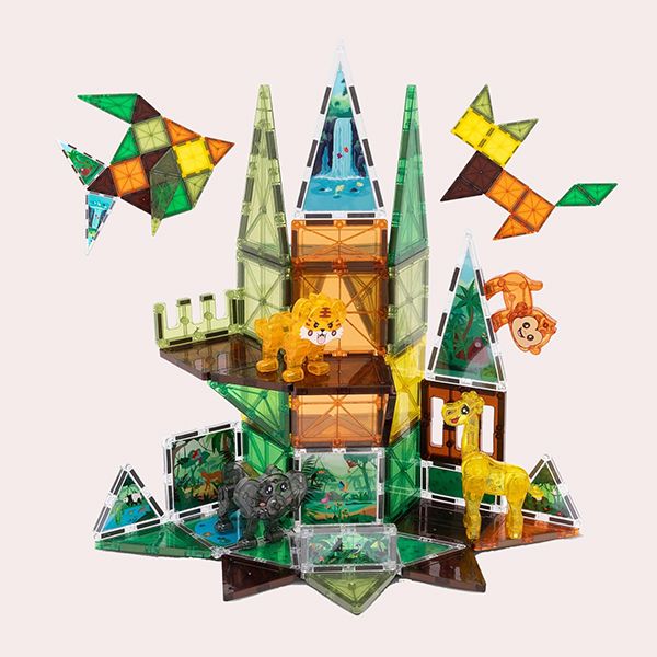 BONNYCO Bloques Magneticos Construccion Niños con Figuras de Animales 