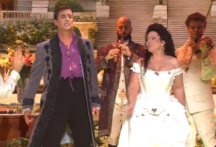 María José y Jesulín en plena actuación 