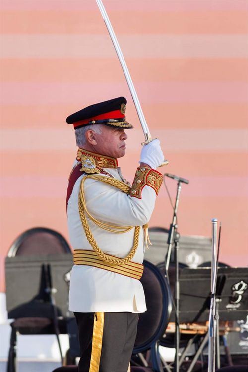 Abdalá II durante la ceremonia