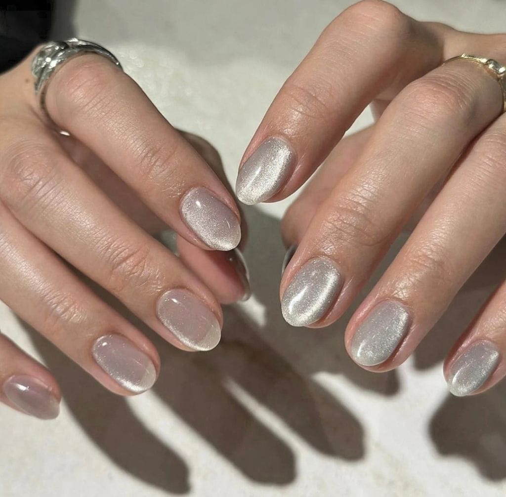 Uñas para novias manicuras de boda cat eye nails