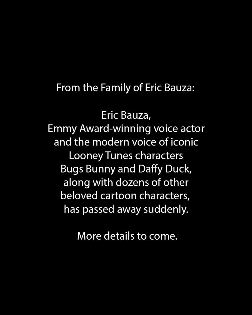 Comunicado de la muerte de Eric Bauza