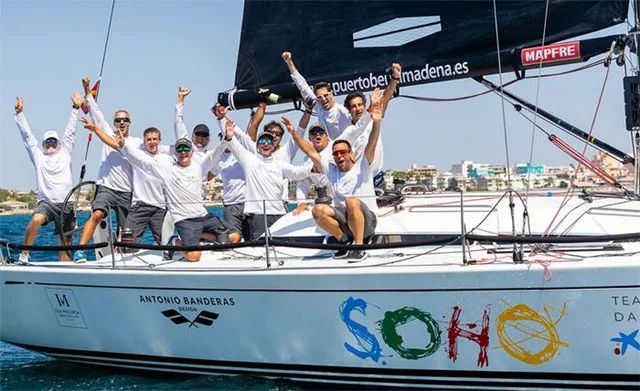 Antonio Banderas y el Teatro Soho CaixaBank, patrocinadores del barco de Javier Banderas en la Copa del Rey MAPFRE de vela
