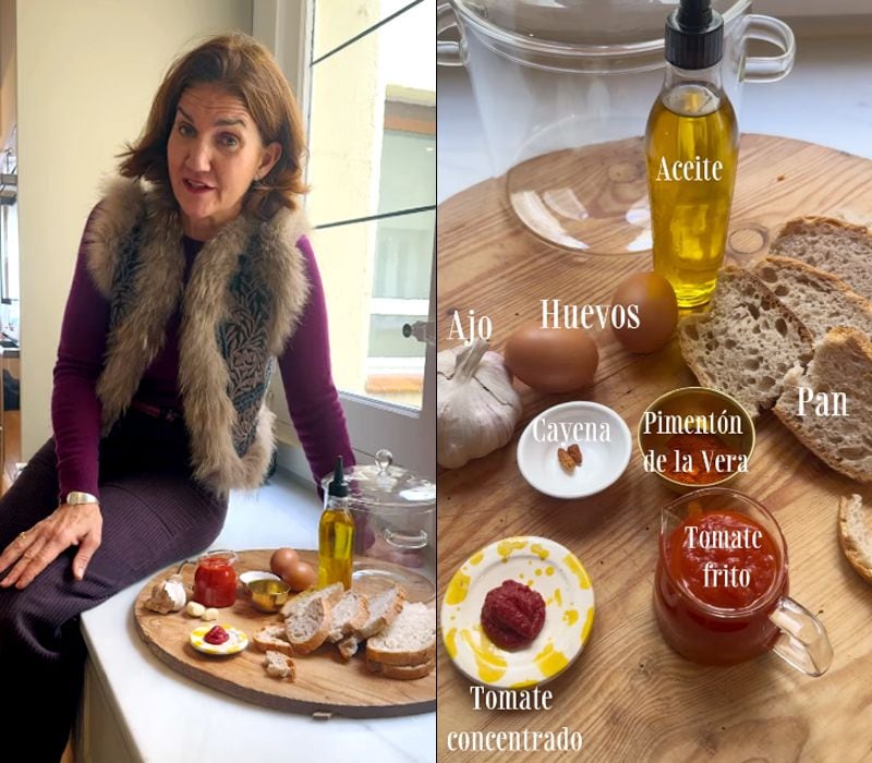 La empresaria y cocinera asegura que cuando llegua el frío la sopa de ajo no falta en su casa.