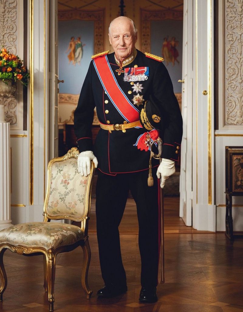 Imagen del rey Harald que ha compartido el capitán de la selección nacional de fútbol: "Gracias por todo lo que significaste para Noruega"