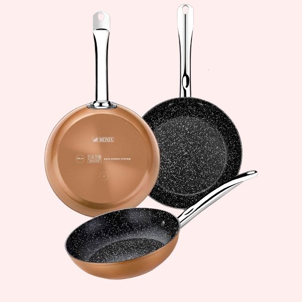 MONIX Copper Set de 3 Sartenes