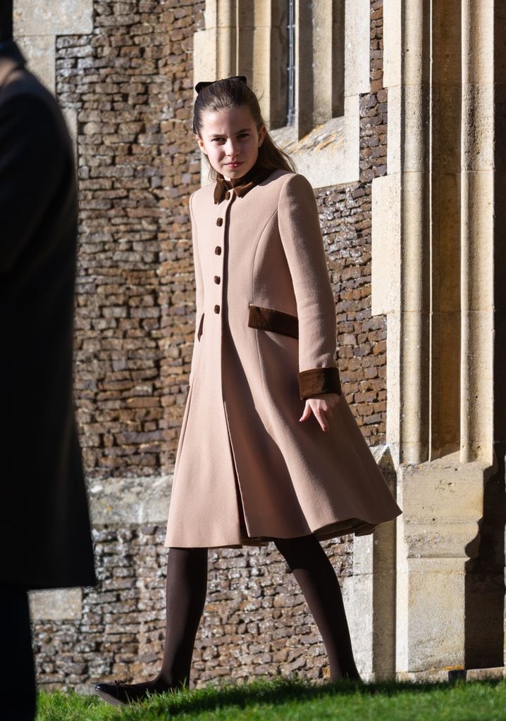 La princesa Charlotte, en la misa de Navidad, 2025.