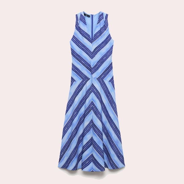 Vestido rayas evasé