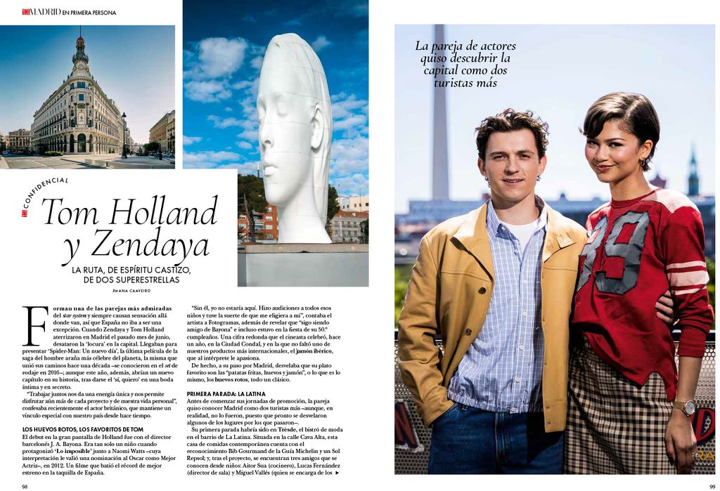 Tom Holland y Zendaya, enamorados de Madrid
