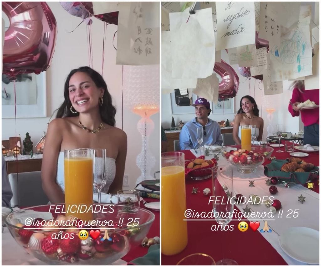 Isadora Figueroa inició sus festejos de cumpleaños con una comida junto a sus seres queridos más cercanos.