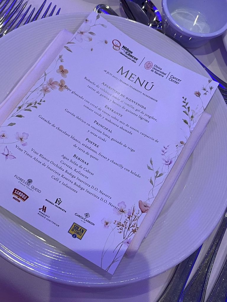 Menú degustación de la velada benéfica
