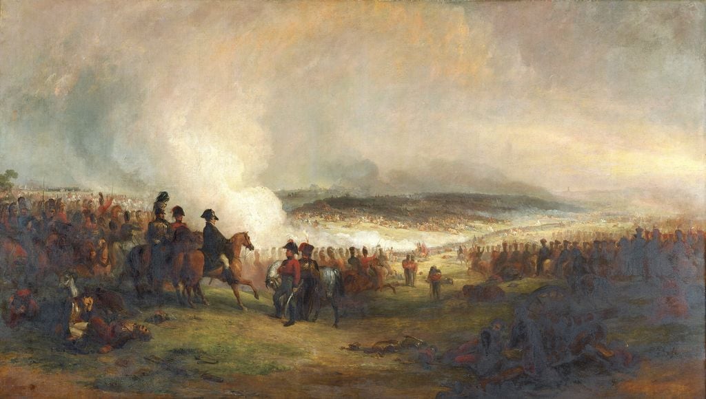 La batalla de Waterloo, pintada por el artista George Jones