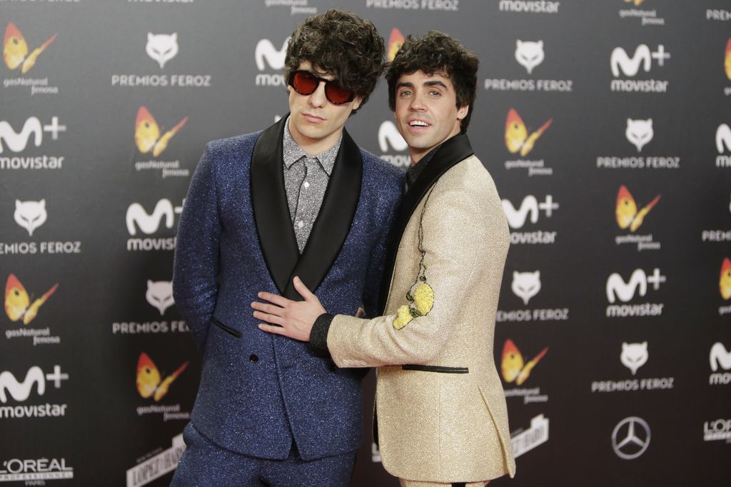 Javier Calvo y Javier Ambrossi, en la quinta edición de los Premios Feroz, celebrada en Madrid el 22 de enero de 2018.