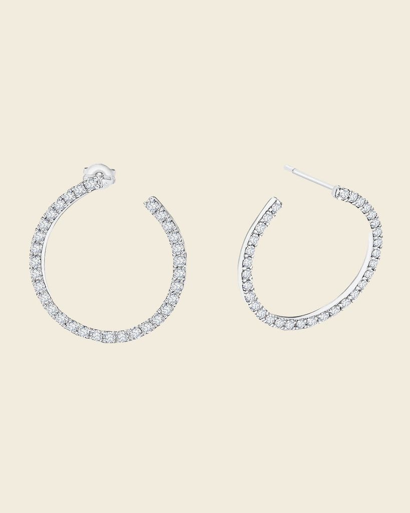 Pendientes invitada boda oro blanco