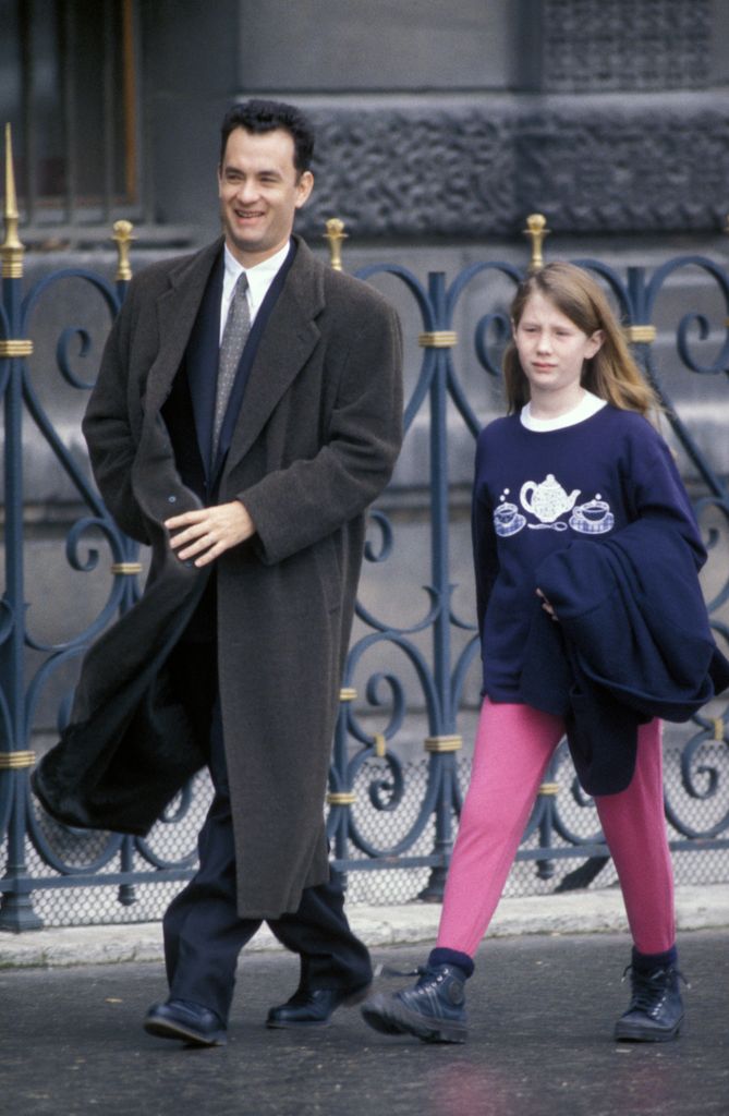 Tom Hanks y su hija Elizabeth en 1994