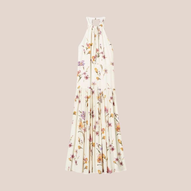 vestido blanco con flores