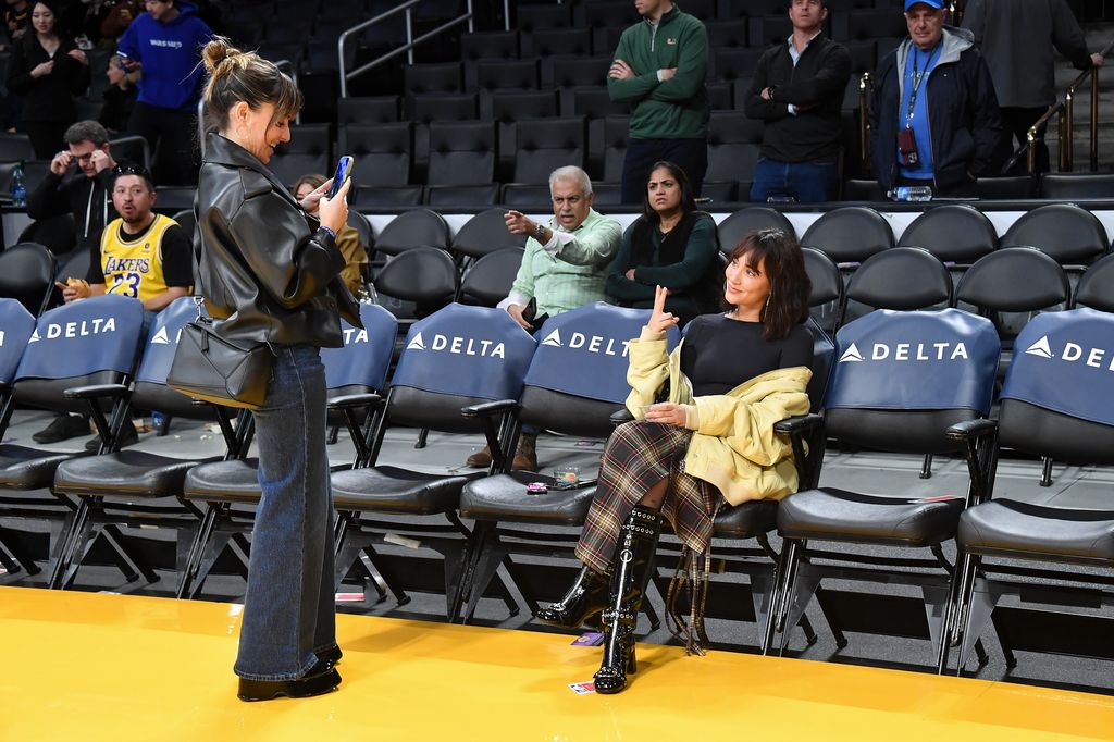 Aitana Ocaña en un partido de Los Angeles Lakers