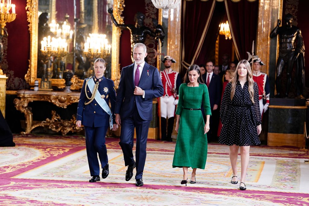 La infanta Sofía se unió por primera vez a la recepción en el Palacio Real el año pasado