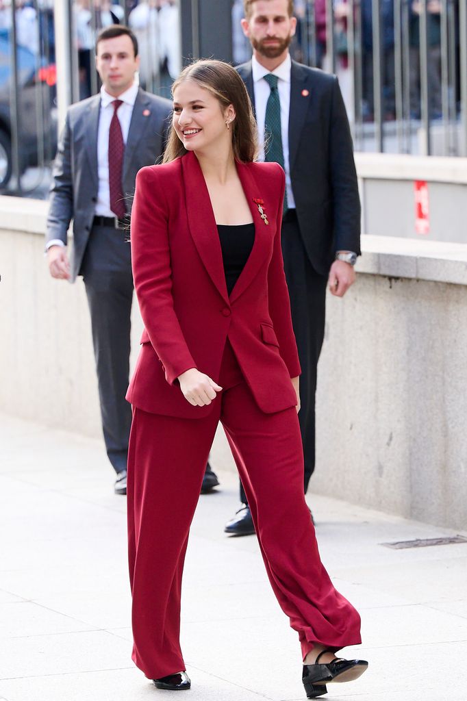 La princesa Leonor con zapatos Monpiel el pasado viernes