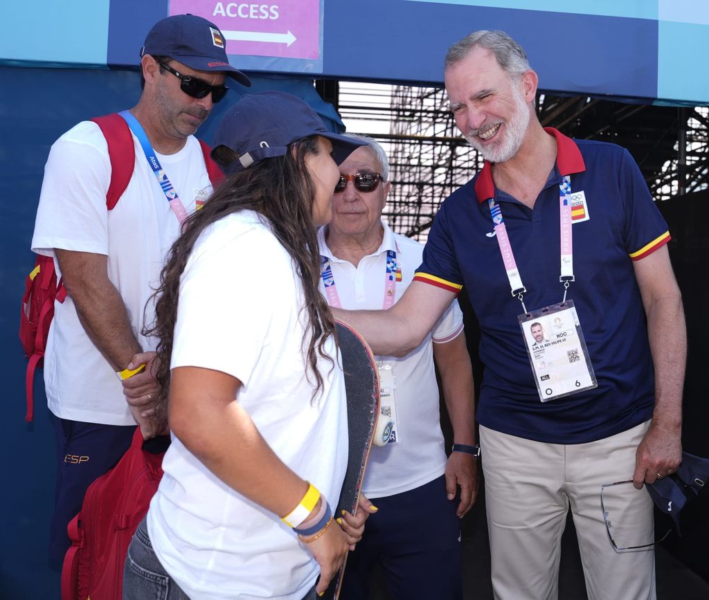 Felipe VI durante la jornada del 6/08 en los JJOO