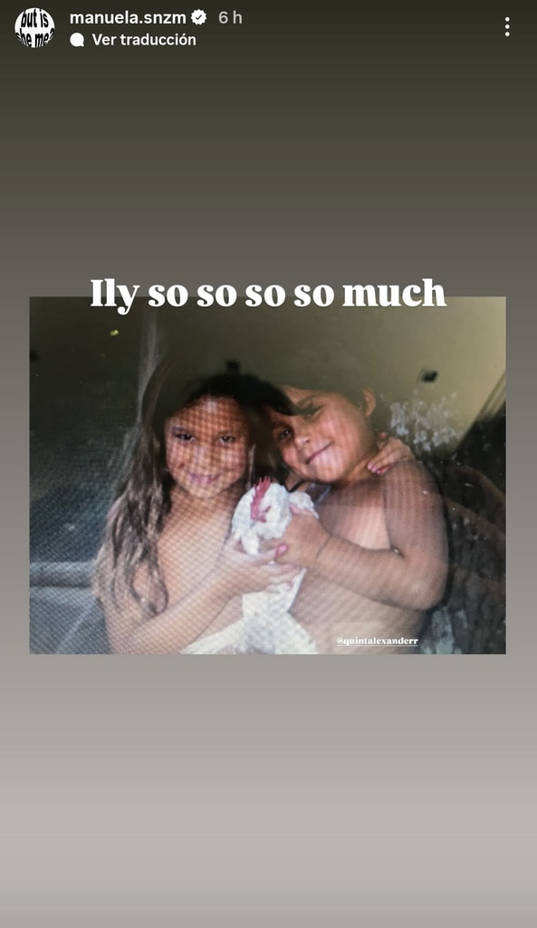 Manuela Sanz compartió esta tierna foto junto a su hermano Alexander.