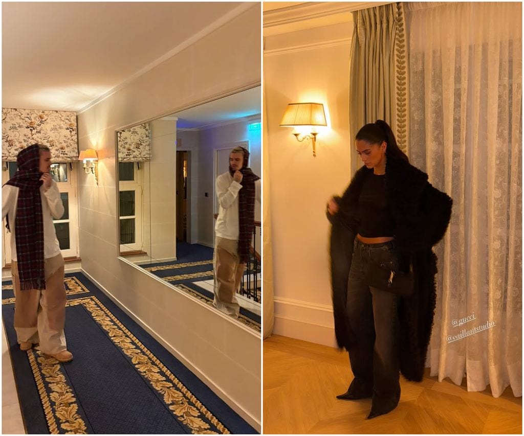 Kim Turnbull compartió un par de fotos de su velada en París con Romeo.