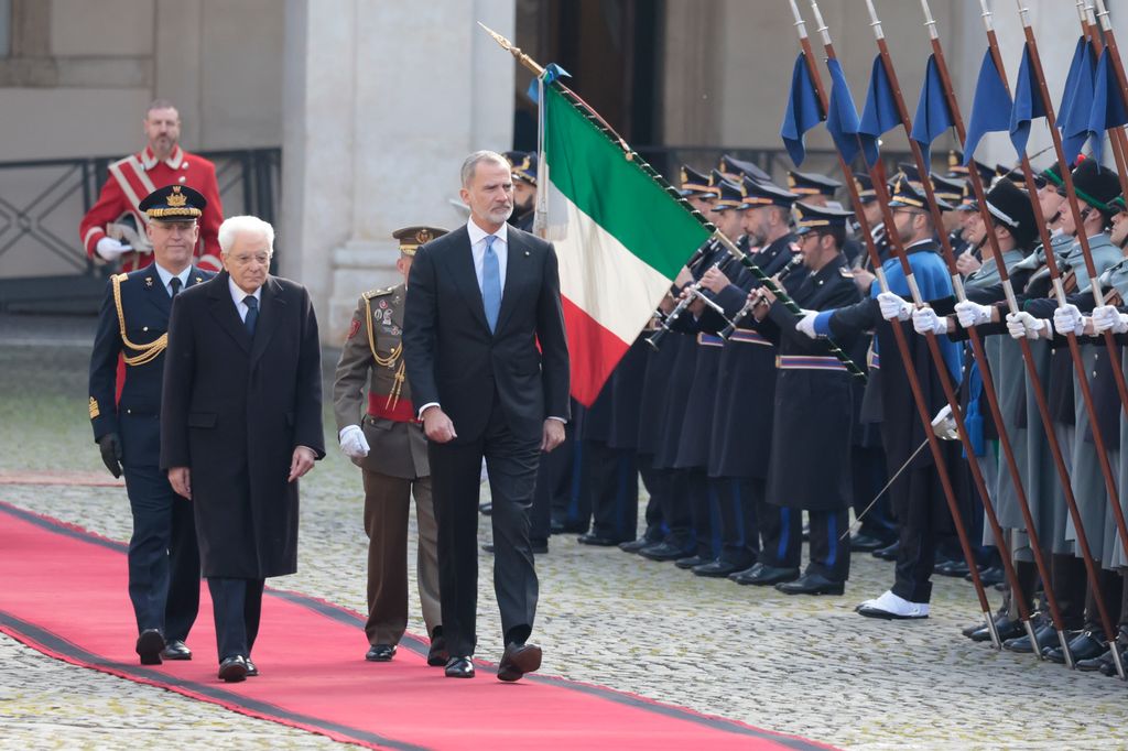 Rey Felipe VI con Sergio Mattarella, presindente de Italia 