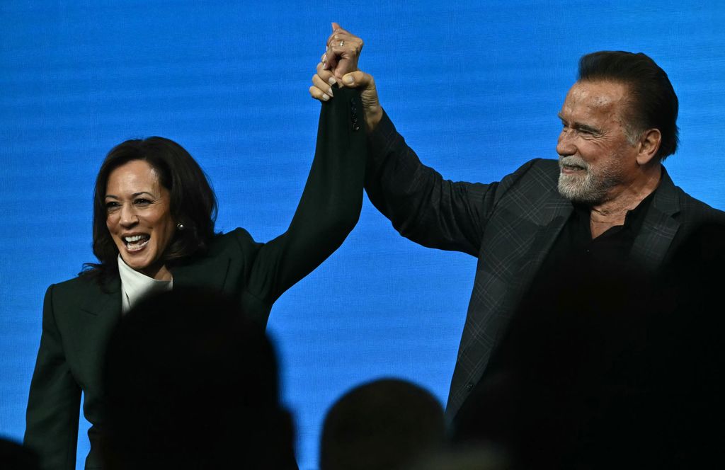 Arnold Schwarzenegger y Kamala Harris e la Cumbre Mundial en Austria de la Iniciativa Climática de Schwarzenegger