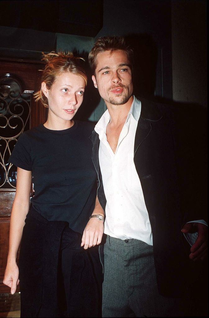 Gwyneth Paltrow y Brad Pitt en 1995.