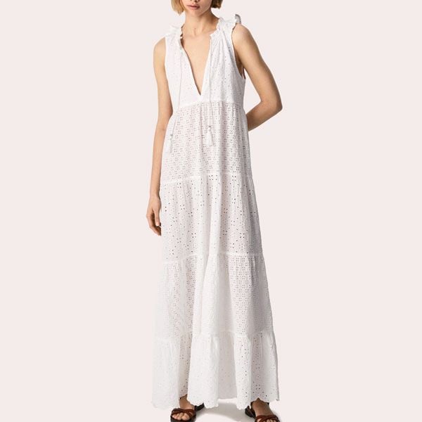 vestido blanco calados