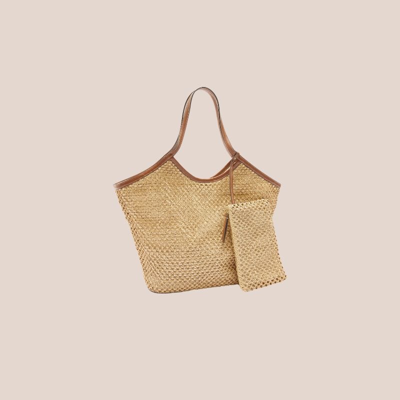 bolso shopper de rafia
