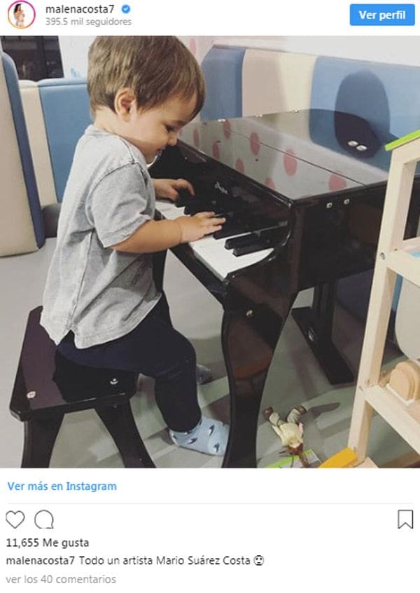 Hijo de Malena Costa y Mario Suárez