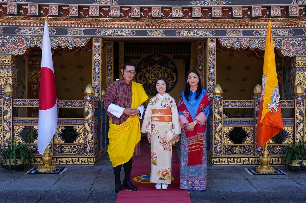 La oficina del rey de Bután anunció la llegada de la princesa Akiko, prima segunda del emperador Naruhito, para celebrar los 40 años de relaciones diplomáticas entre Japón y Bután