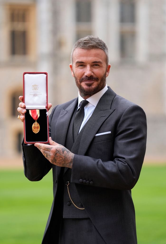 David Beckham, convertido en Caballero, en el Castillo de Windsor