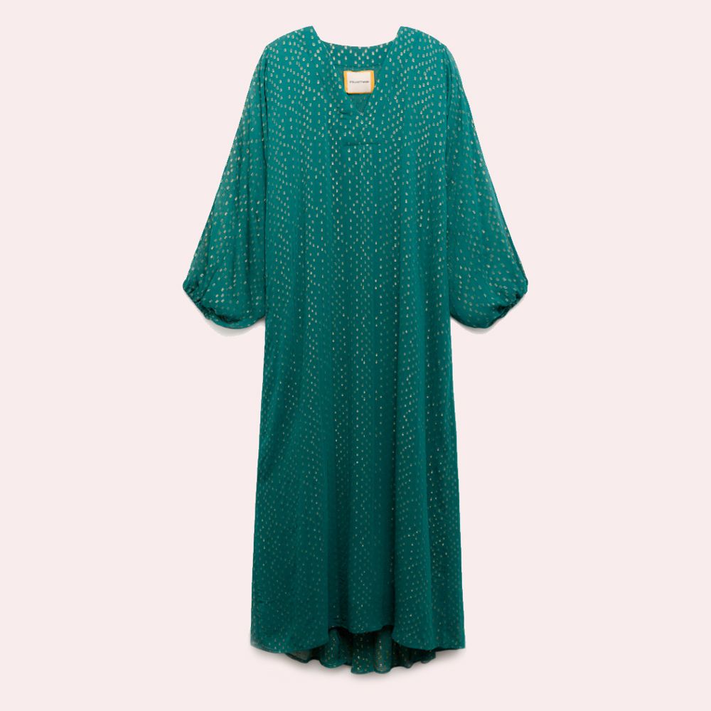 Vestido fill coupé en liso 530 Verde oscuro Stella Rittwagen