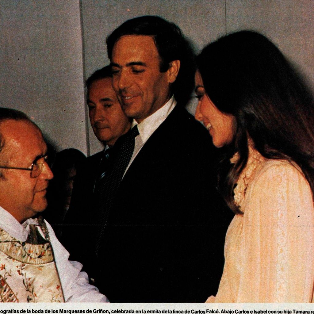 Isabel Preysler en su boda con Carlos Falcó