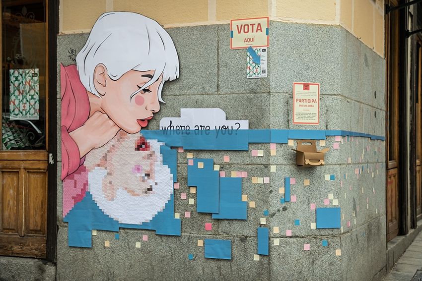 Obra de CALLE, en Lavapiés